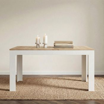 Bohol White 6-8 Seater Extending Dining Table