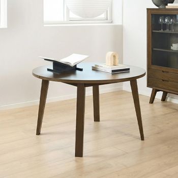 A-Line Smoked Oak 4 Seater Round Dining Table