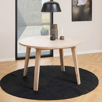 A-Line White Oak 4 Seater Round Dining Table