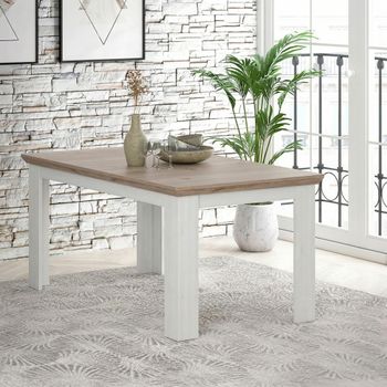Illopa White 6-8 Seater Extending Dining Table