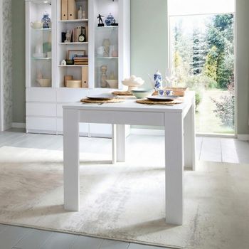 Fribo White 4-6 Seater Extending Dining Table