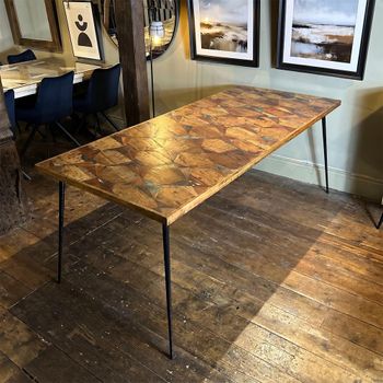 Juan Hex Mango Wood 6 Seater Dining Table - Sizes Available