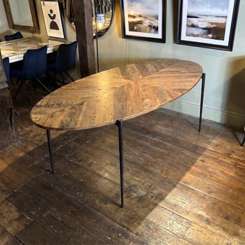 Juan Sheesham Wood 8 Seater 240cm Oval Dining Table