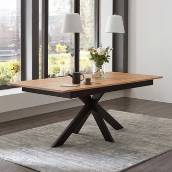 Boston Oiled Oak Extending Dining Table with Spider Legs - Sizes Available
