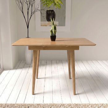 Jenson Oak 2-4 Seater 80cm-110cm Square Extending Dining Table