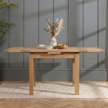 Hampshire Oak 2-6 Seater 90cm-160cm Drop Leaf Dining Table