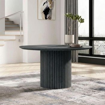 Timo Round Oiled Ash Dining Table with Slatted Base - Sizes Available