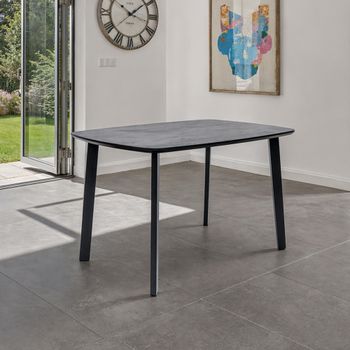 Faro Charcoal Melamine 4 Seater 120cm Dining Table