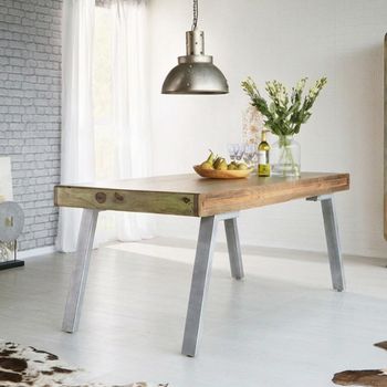 Aspen Reclaimed Wood 6 Seater 150cm Industrial Dining Table