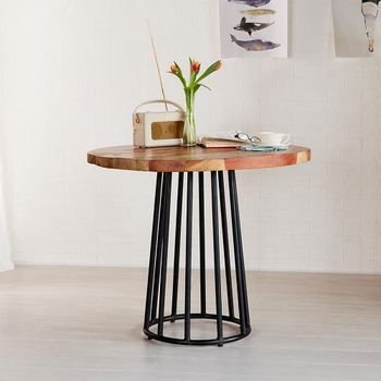 Coastal Reclaimed Wood 2 Seater 90cm Round Dining Table