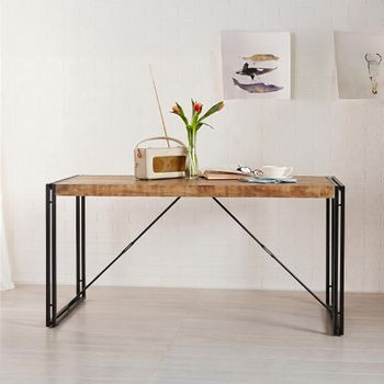 Cosmo Wooden and Metal 6 Seater 150cm Industrial Style Dining Table