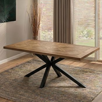 Hugo Oak Veneer 6 Seater 160cm Dining Table