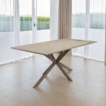 Modena Grey Melamine 6 Seater 160cm Dining Table