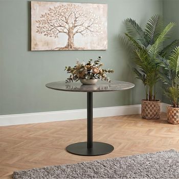 Galaxy Brown Ceramic 2 Seater 90cm Round Dining Table
