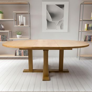 Madrid Oak 6-8 Seater 160cm-210cm Round Extending Dining Table