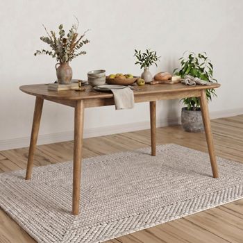 Surya Century Solid Mango Wood 4 Seater 135cm Dining Table