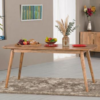 Surya Century Solid Mango Wood 6 Seater 175cm Dining Table