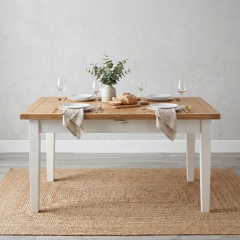 Melbourne White and Wood 4 Seater 120cm Dining Table