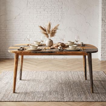 Goa Dark Sheesham Wood 4 Seater 135cm Dining Table
