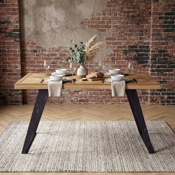 Agra 4 Seater 135cm Parquet Dining Table
