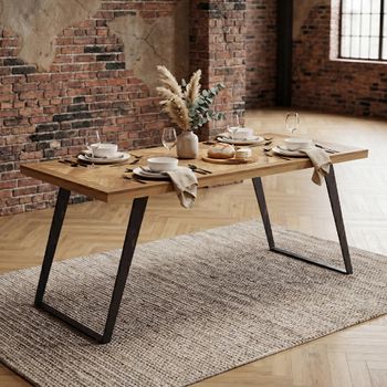 Agra 6 Seater 175cm Parquet Dining Table