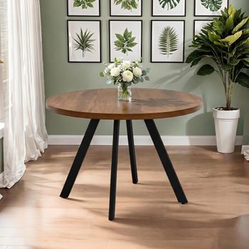 Panama Dark Oak 4 Seater 110cm Round Dining Table