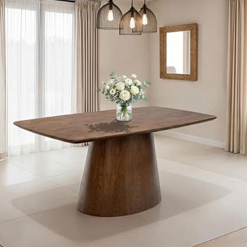 Emory Chestnut Oak 6 Seater 180cm Pedestal Dining Table