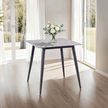 Lavina Rebecca Grey Sintered Stone 2 Seater 75cm Square Dining Table