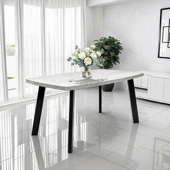 Rimini Grey Melamine 6 Seater 160cm Dining Table