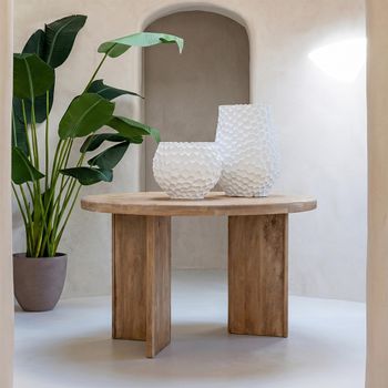 Natural Mango Wood 6 Seater 150cm Round Dining Table