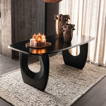 Mark Black Mango Wood 8 Seater 200cm Dining Table