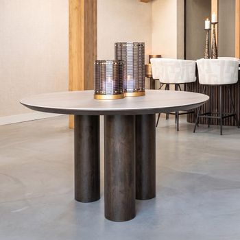 Ritz Ceramic 4 Seater 120cm Round Pedestal Dining Table