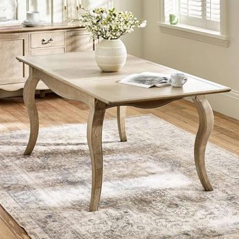 Camille Natural Limed Oak 4-8 Seater 140cm-190cm French Style Extending Dining Table