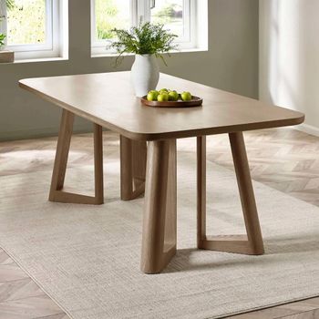 Caravelle Oak Effect 8 Seater 200cm Smokey Dining Table