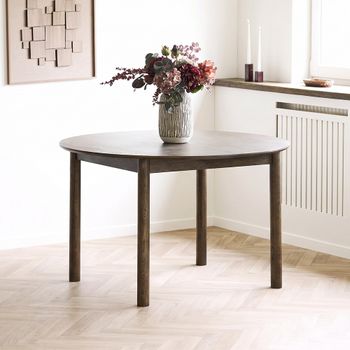 Bundaberg Oak 4-8 Seater 120cm-220cm Round Walnut Extending Dining Table