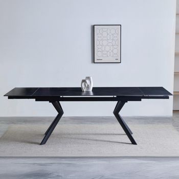 Valantino Dark Grey Sintered Stone 6-10 Seater 160cm-240cm Extending Dining Table