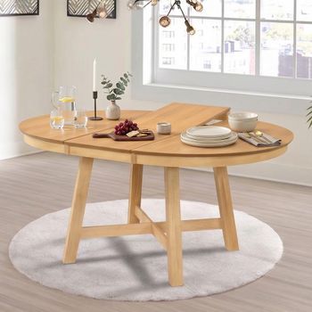 Roseville Oak Butterfly 4-6 Seater 155cm-154cm Oval Extending Dining Table