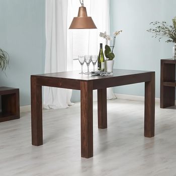 Dakota Dark Mango Wood 4 Seater 120cm Dining Table