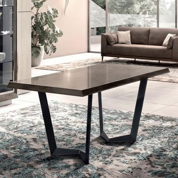 Elite Italian Extending Dining Table - 160cm-260cm - 6-10 Seater - Net Base - Silver Birch