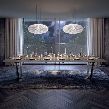 Elite Italian Extending Dining Table - 200cm-300cm - 8-12 Seater - Net Base - Silver Birch