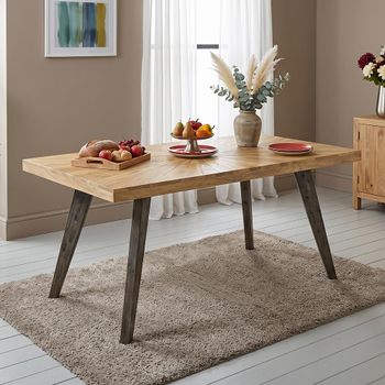 Kodi Natural Mango Wood Sunburst Dining Table - Sizes Available