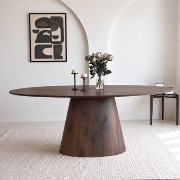 Palma Walnut 6 Seater 180cm Oval Dining Table