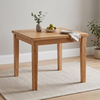 Melbourne Natural Oak 4 Seater 90cm Square Dining Table