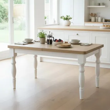 Windsor White Painted 4-6 Seater 130cm-180cm Extending Dining Table