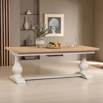 Windsor White Painted 8-10 Seater 220cm-260cm Extending Dining Table