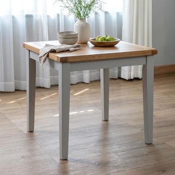 Melbourne French Grey Painted 4 Seater 90cm Square Dining Table