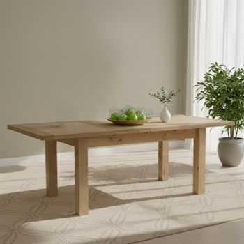 Appleby Oak 4-8 Seater 132cm-198cm Extending Dining Table with 2 Extensions