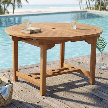 Avon Teak Oval 130cm-180cm Extending Dining Table