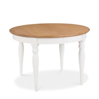 Hampstead Two Tone Round 4-6 Seater 120cm-165cm Extending Dining Table