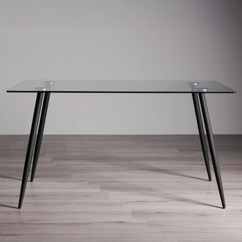 Martini Tempered Glass 4 Seater 140cm Dining Table